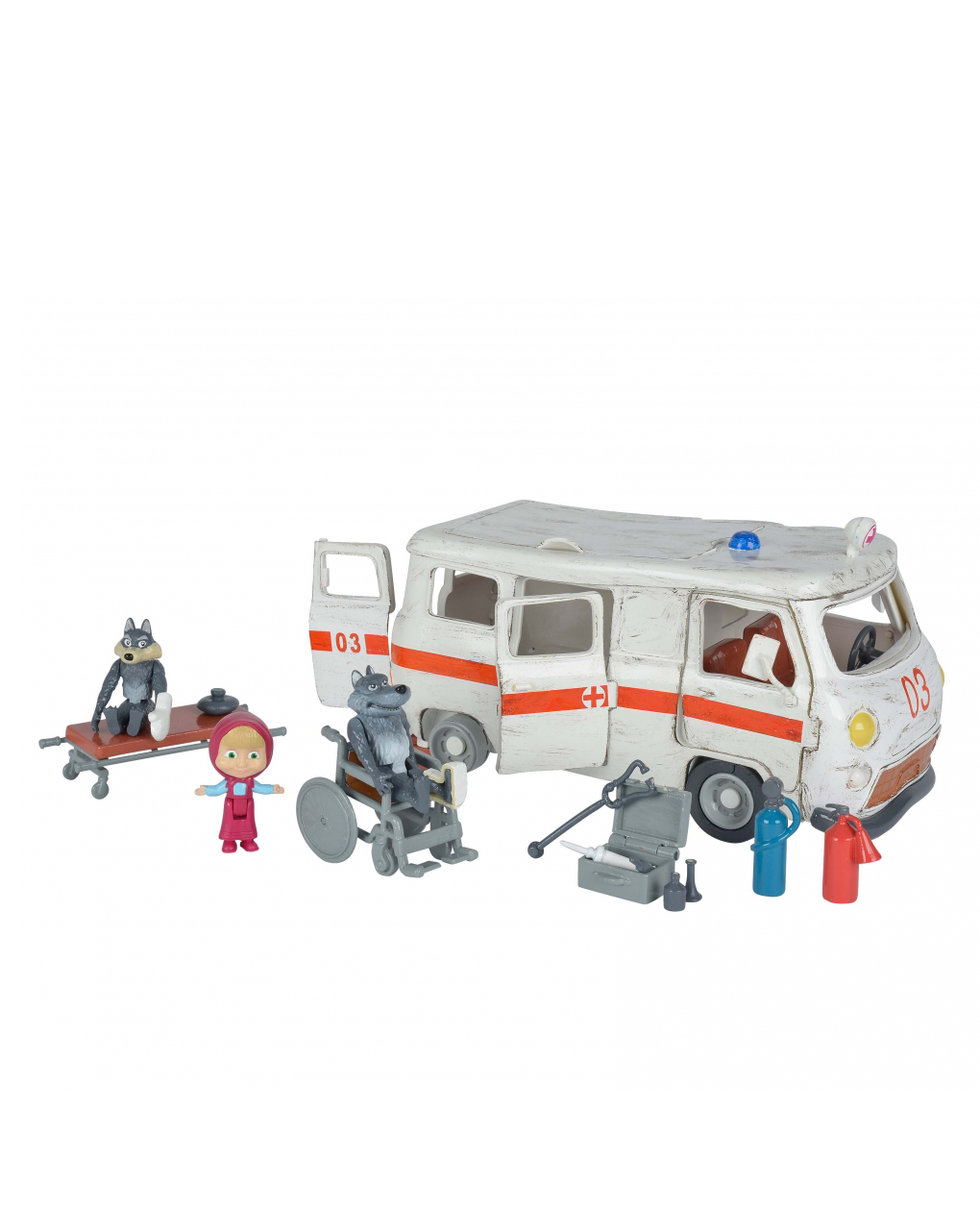 Playset ambulanza masha con personaggi