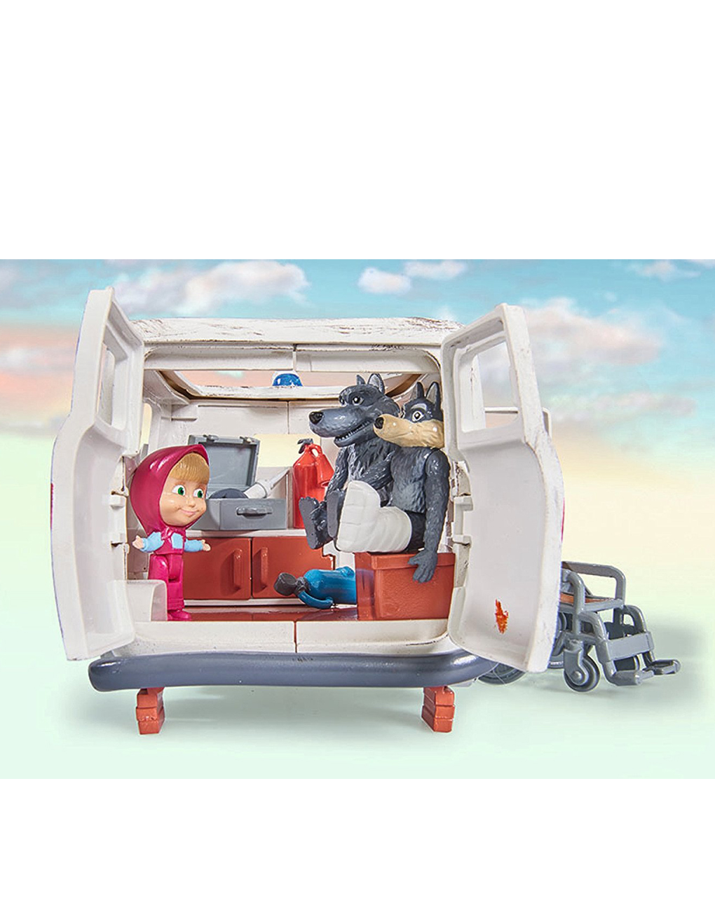 Playset ambulanza masha con personaggi