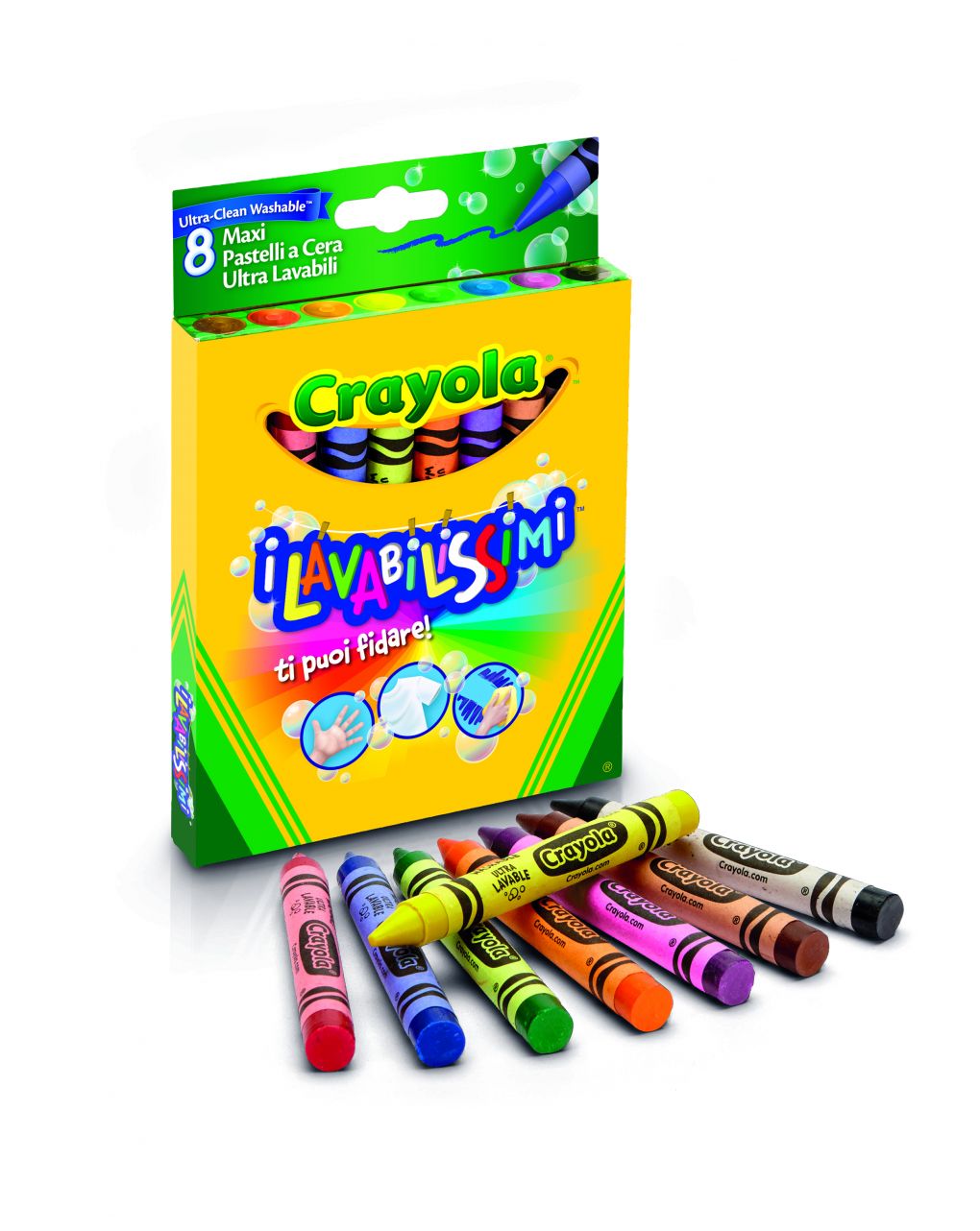 Crayola - 8 maxi pastelli a cera lavabili