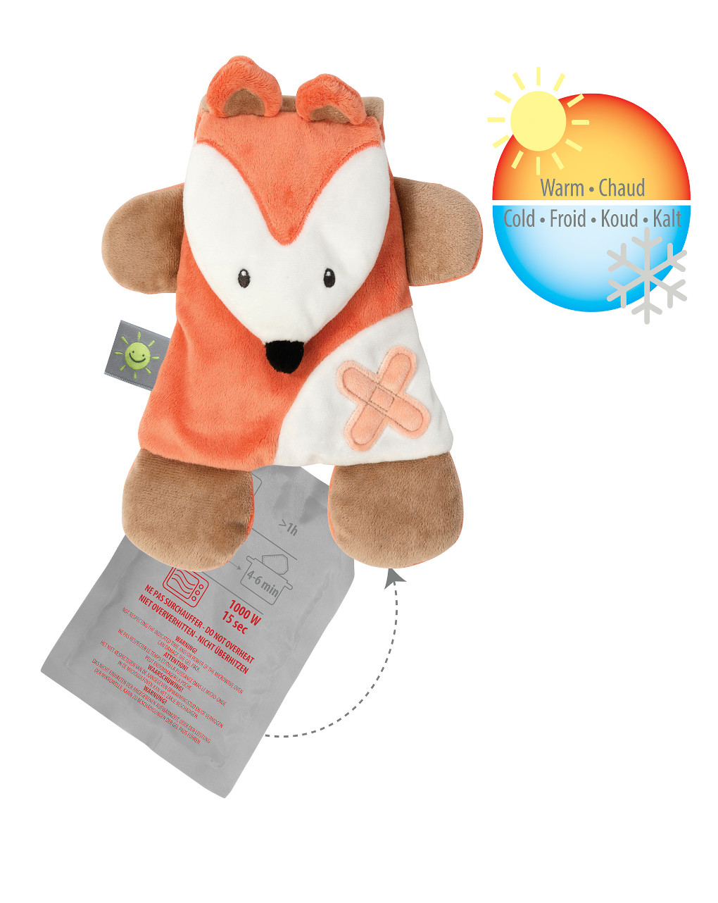 Nattou - doudou volpe con gel pack