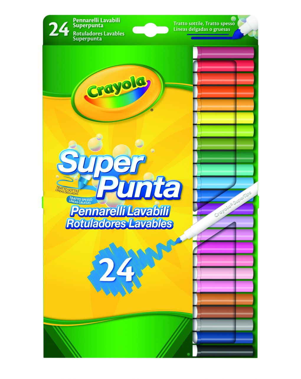 Crayola - 24 colori fibra superpunta