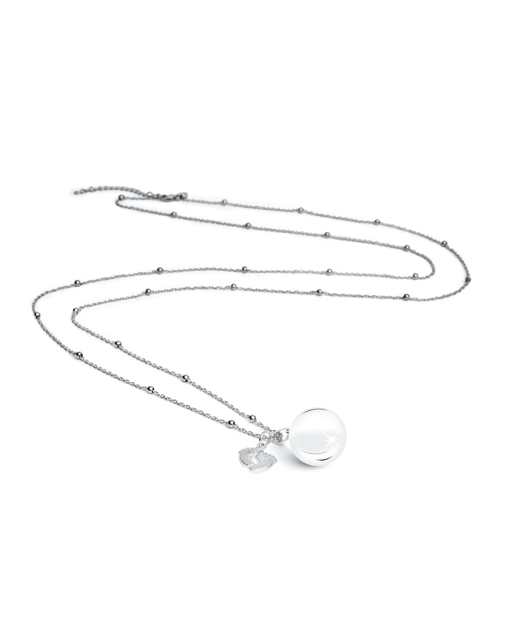 Chiama angeli ciondolo piedini argentati