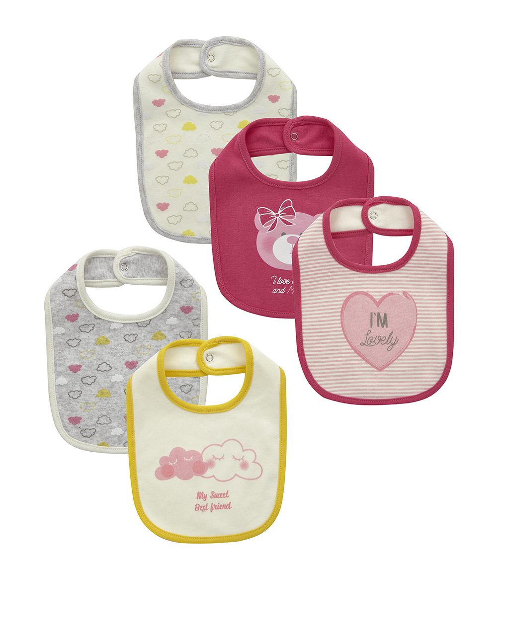 Pack x5 bavaglini interlock