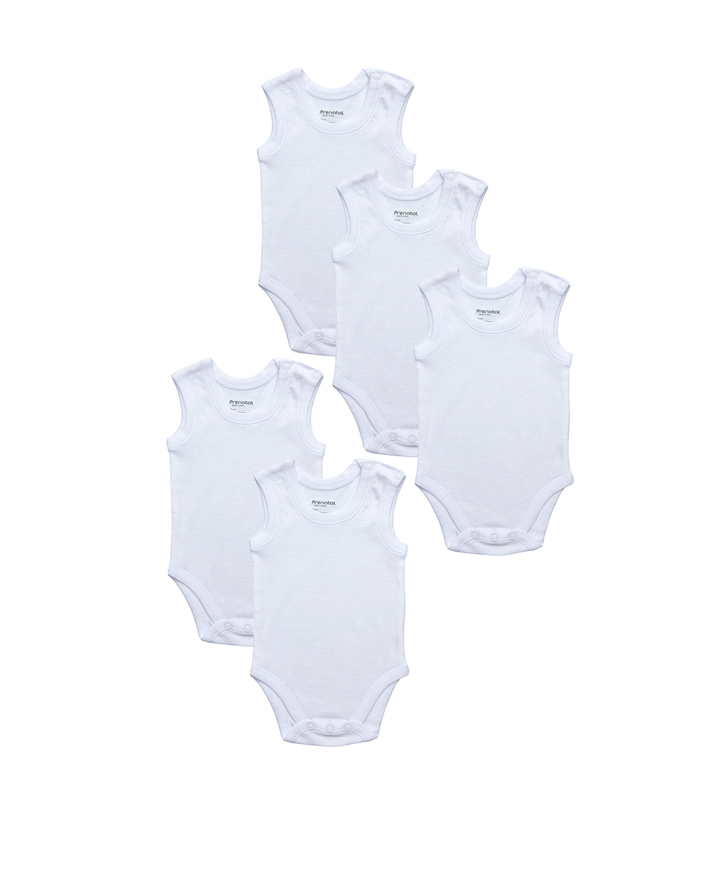Pack 5 body a canotta bianchi