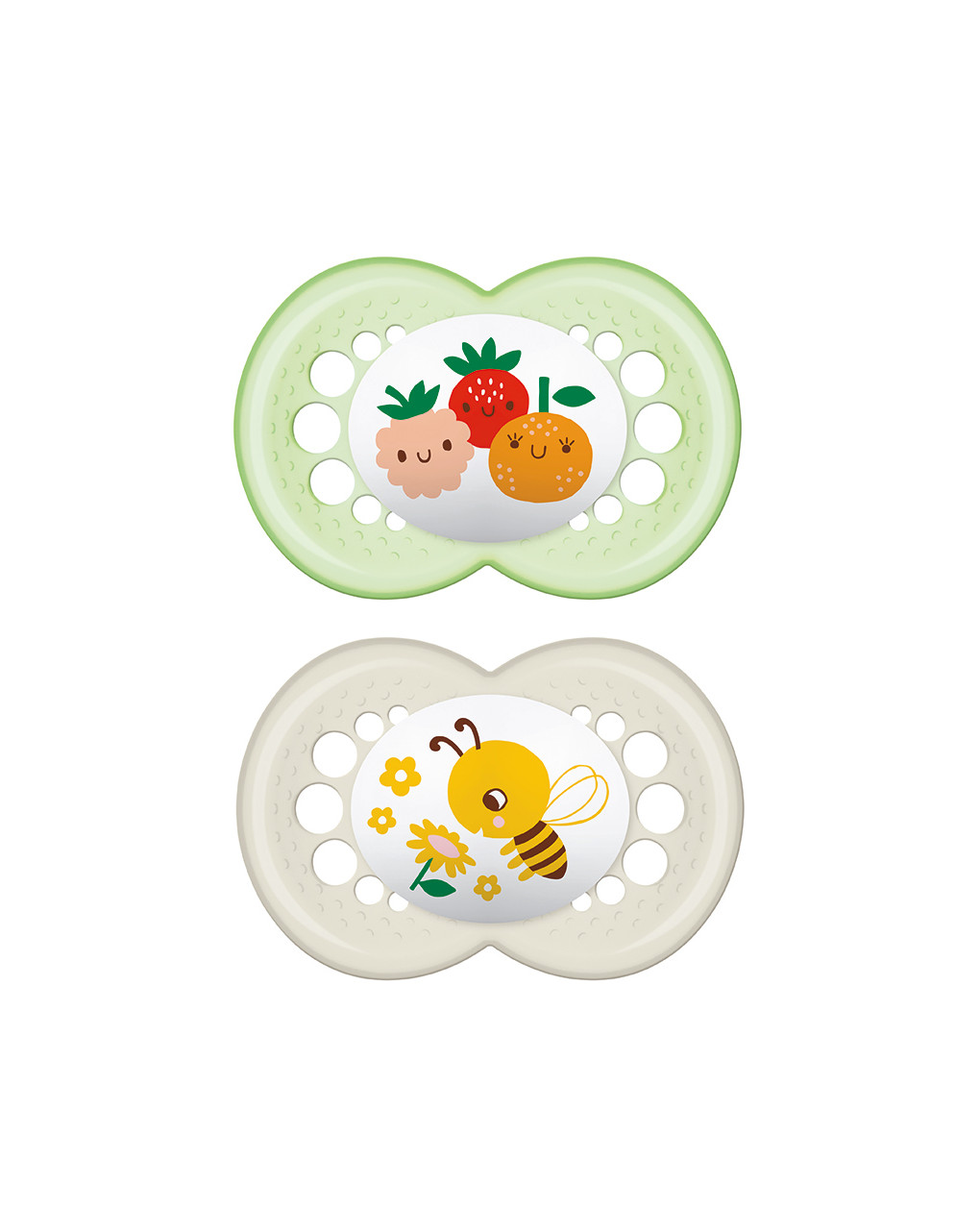 Succhietti original 6+m caucciù 2 pz neutro mam