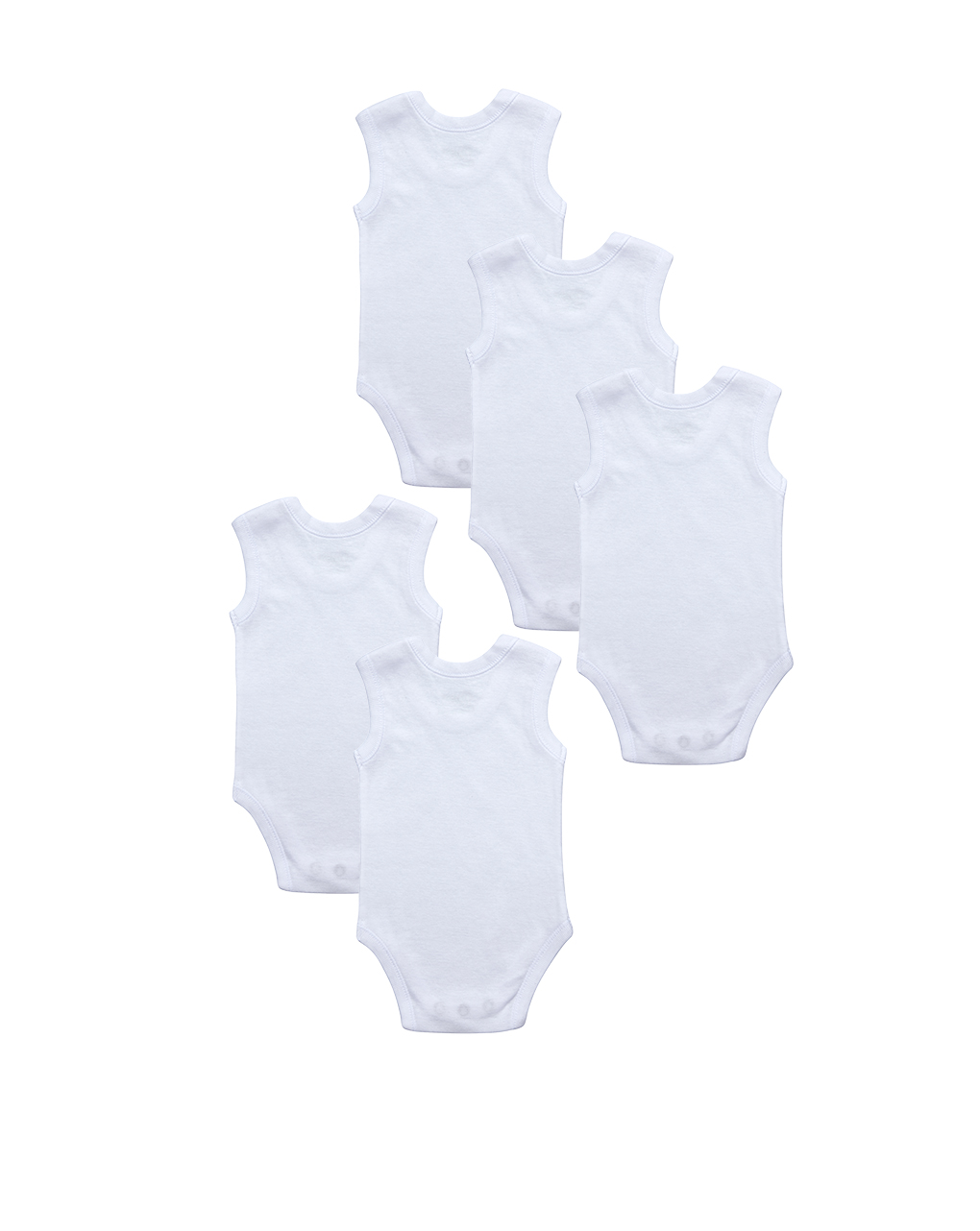 Pack 5 body a canotta bianchi