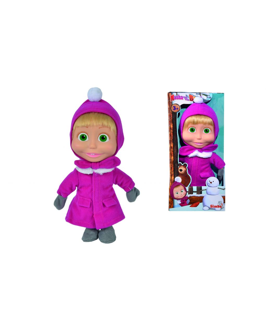Masha & orso - masha bambola inverno cm 23
