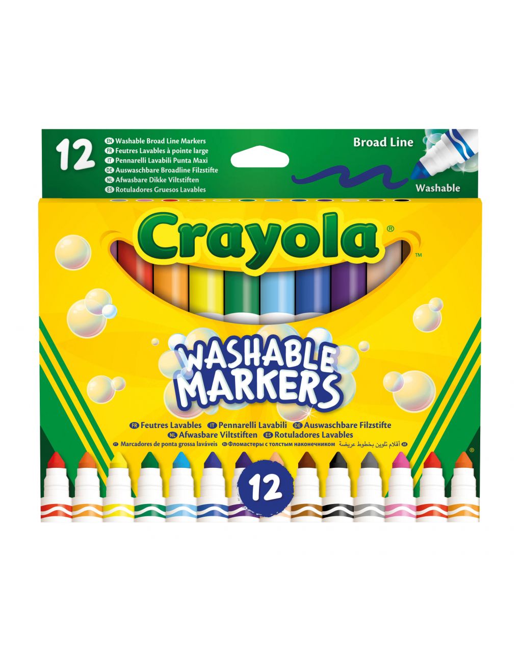 Crayola - 12 pennarelli punta maxi lavabili