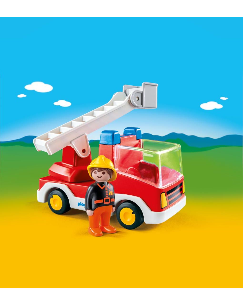 Playmobil - autoscala  pompieri 1.2.3