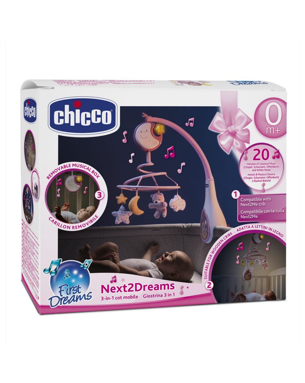 Chicco - giostrina next2dreams rosa