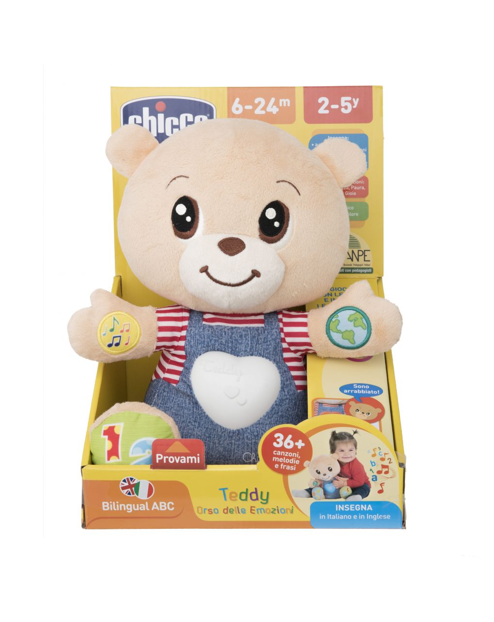 Chicco - pupazzo teddy orso delle emozioni