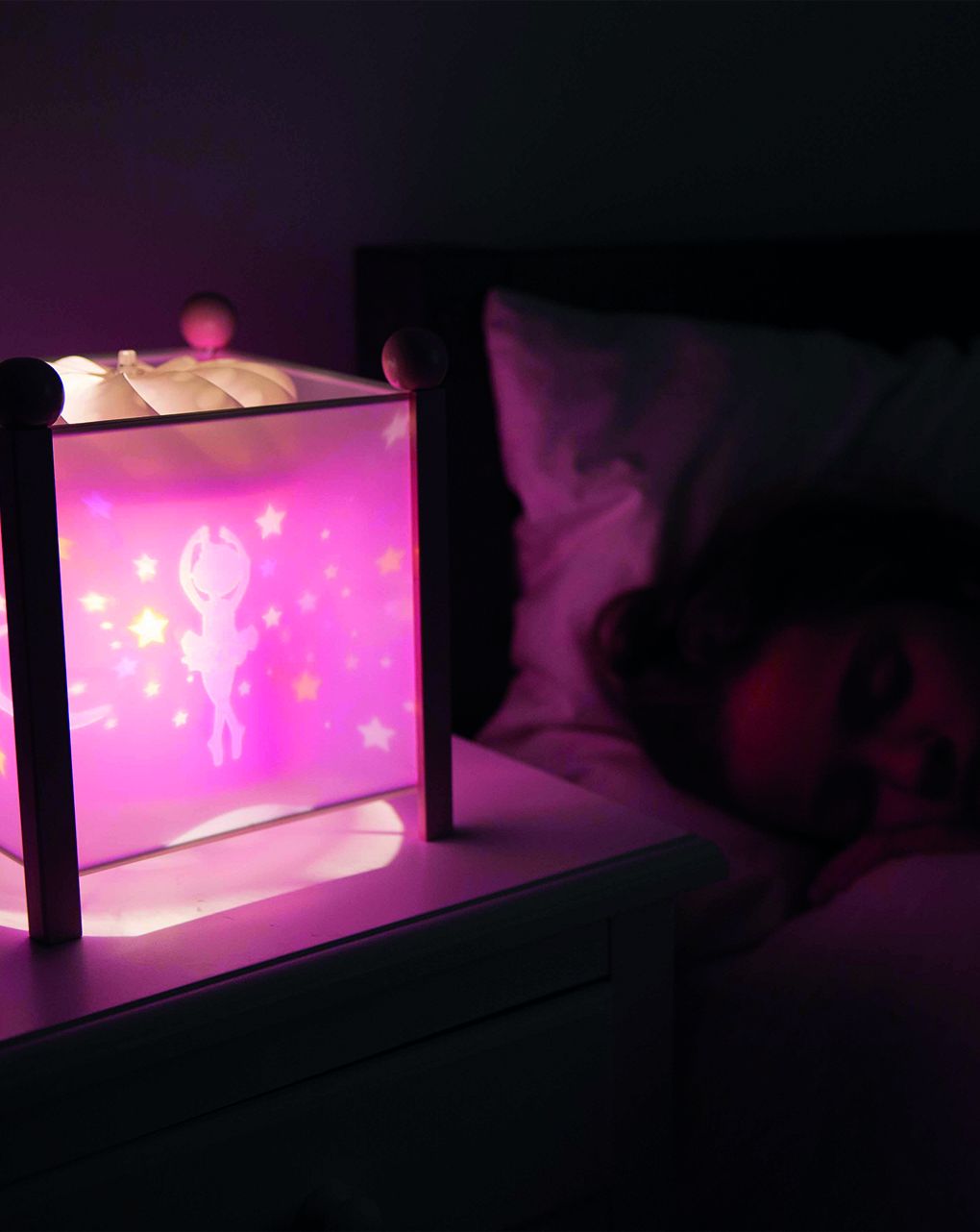 Trousselier - night light - magic lantern ballerina - pink 12v