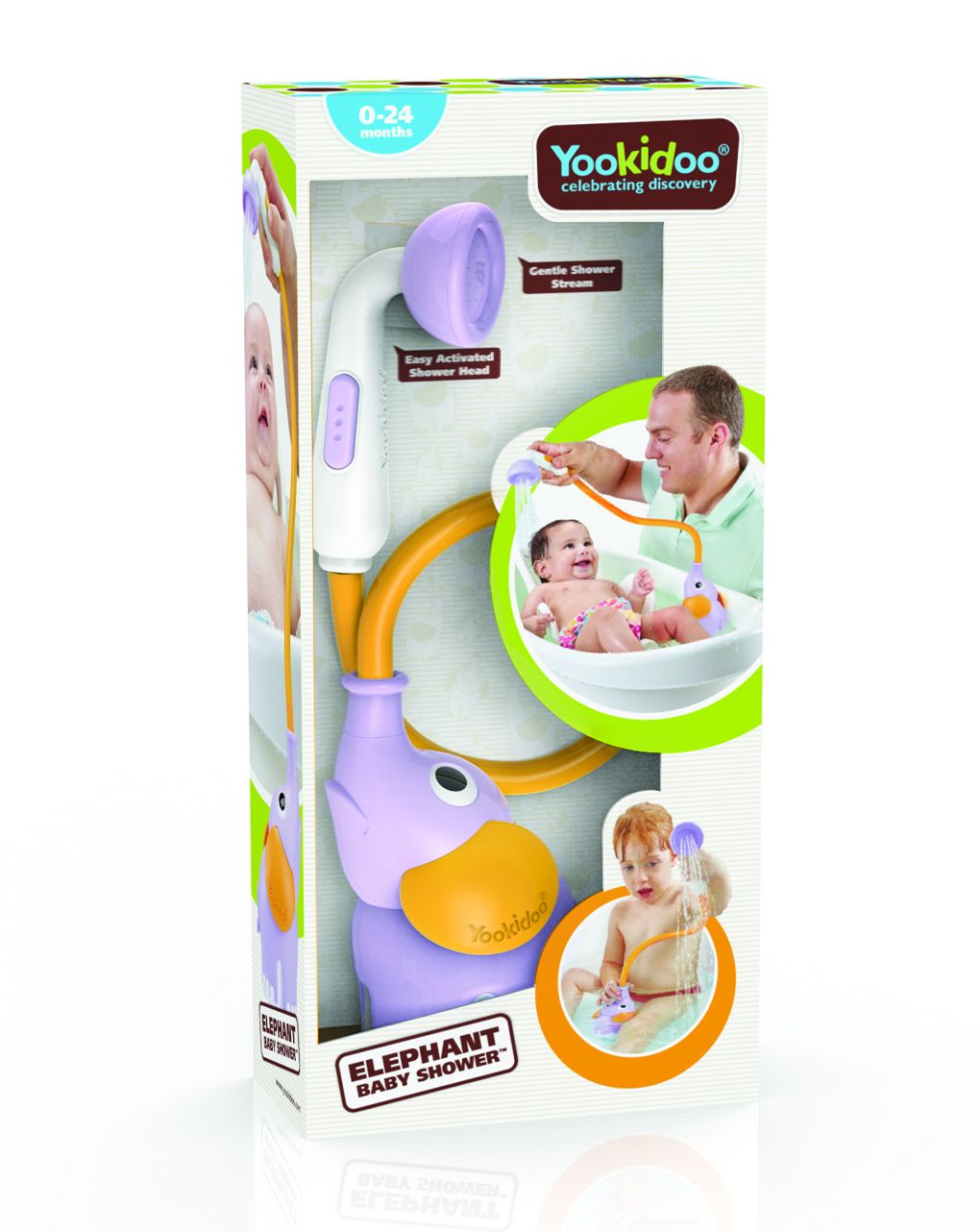 Yookidoo - elephant baby shower - purple