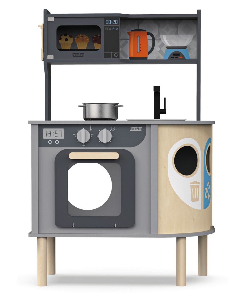 Wood'n play - cucina in legno double side