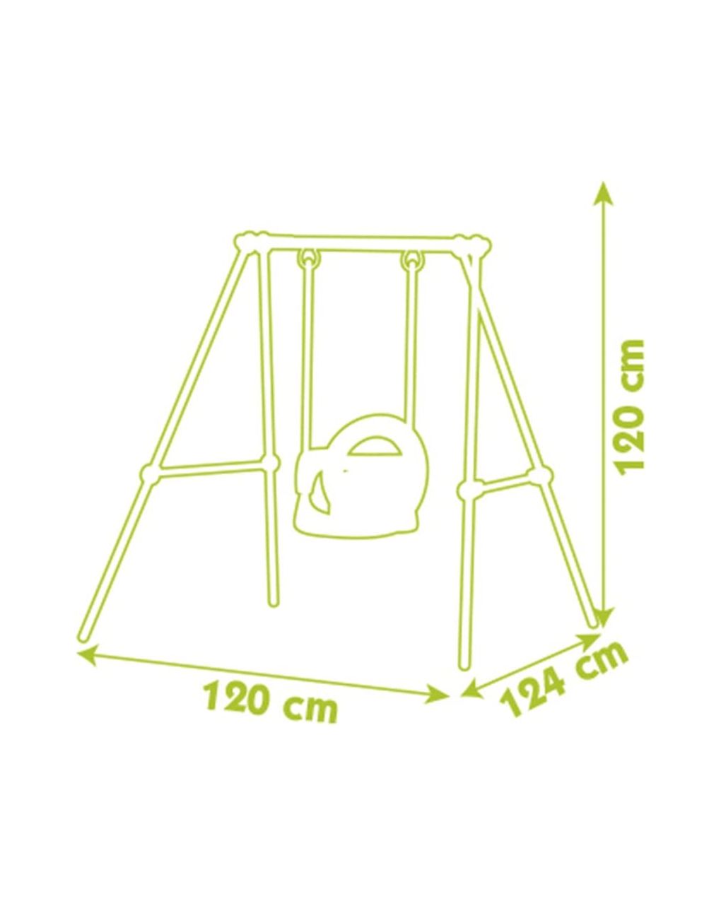 Dolce altalena con seggiolino evolutivo h cm. 120 - smoby