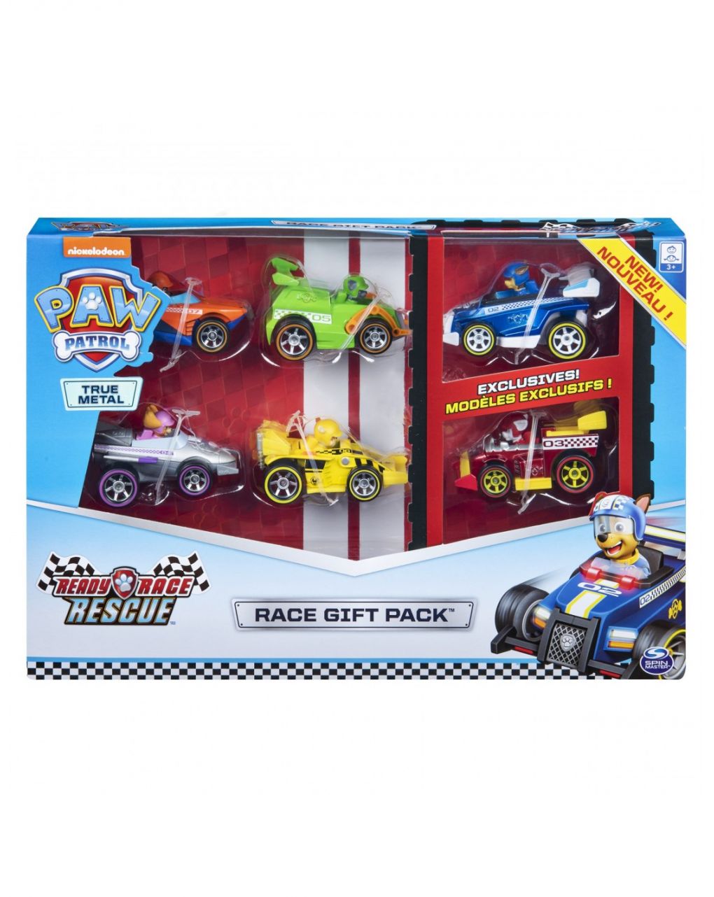 Paw patrol - confezione regalo 6 veicoli in metallo