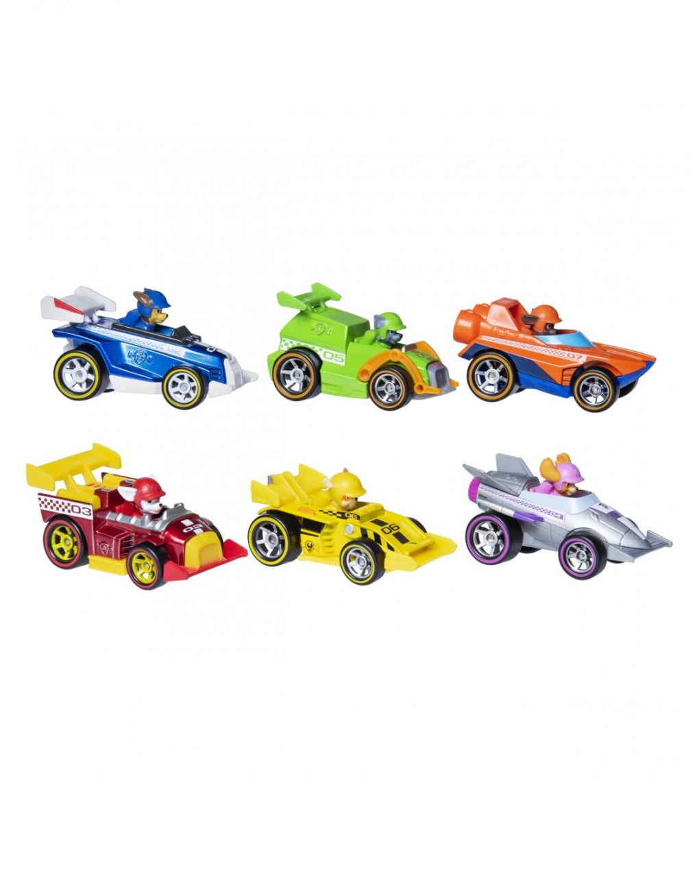 Paw patrol - confezione regalo 6 veicoli in metallo