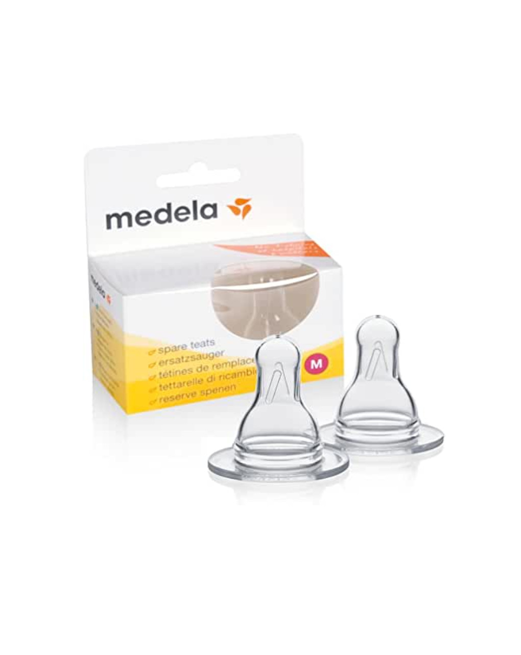 Tettarelle silicone con flusso medio - 2 pezzi - medela