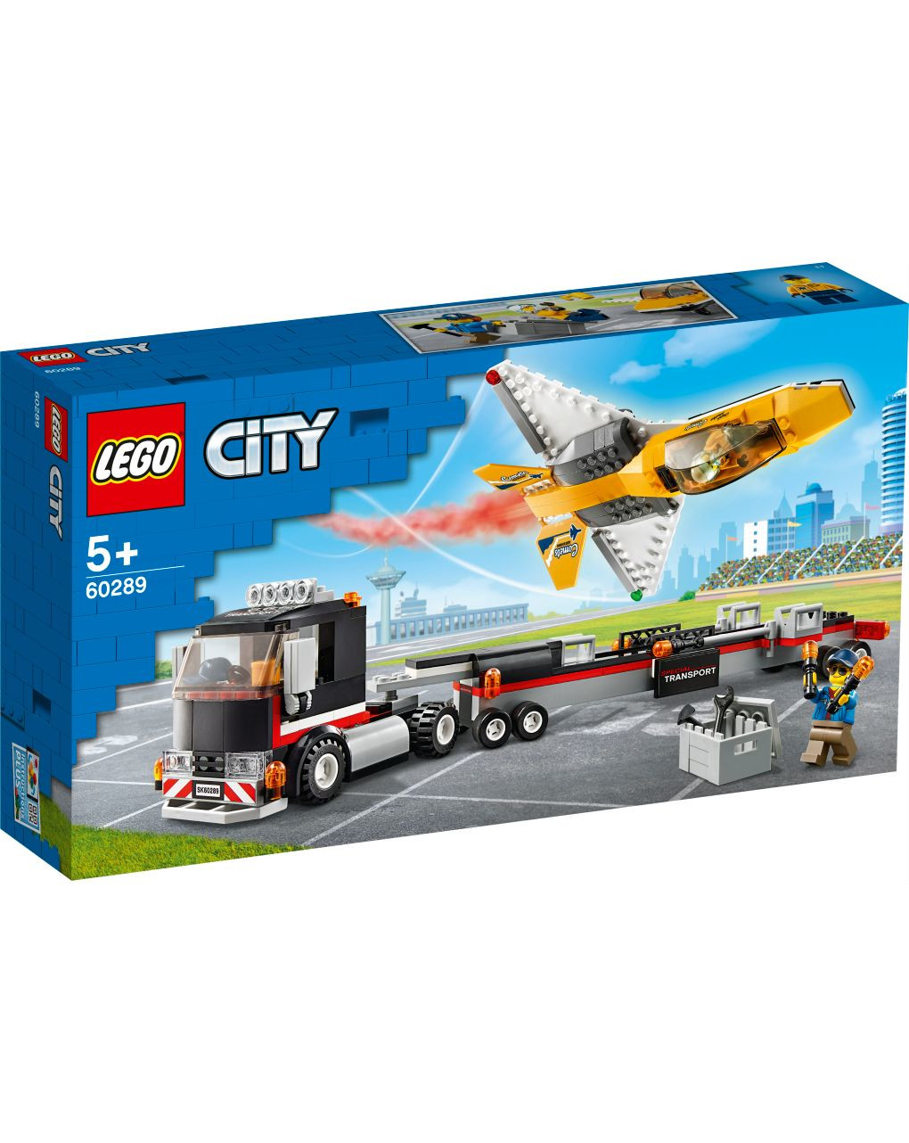 Lego city great vehicles - trasportatore di jet acrobatico - 60289