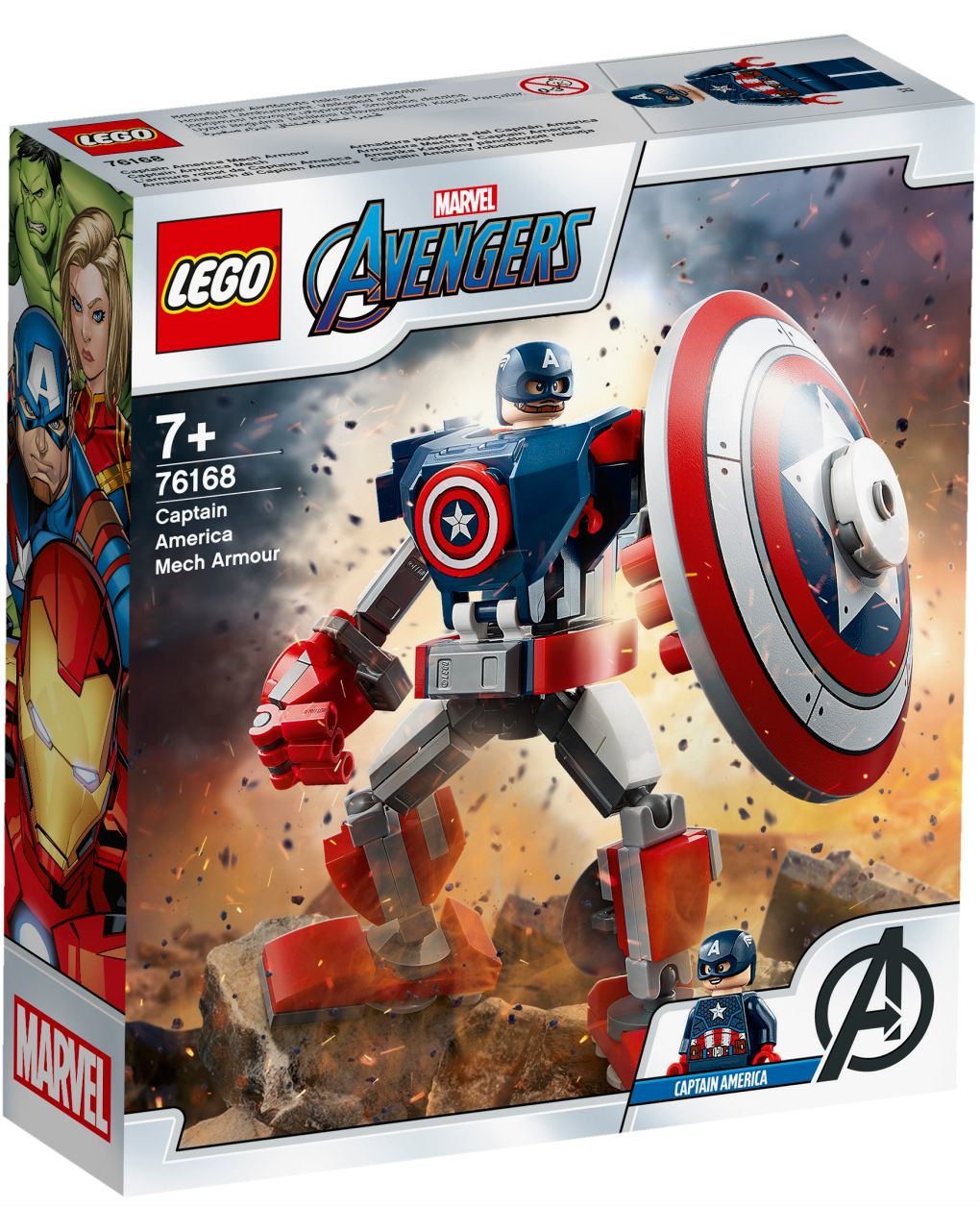 Lego super heroes - armatura mech di capitan america - 76168