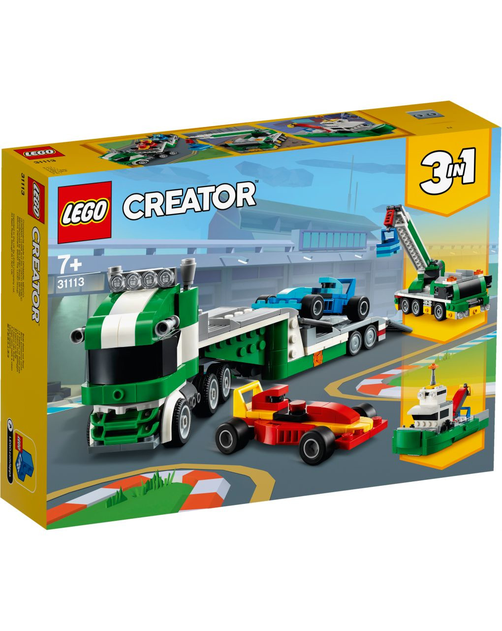 Lego creator - trasportatore di auto da corsa - 31113