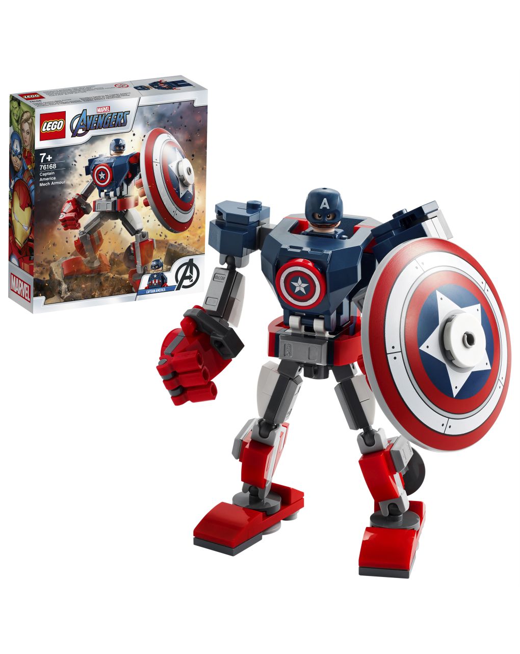Lego super heroes - armatura mech di capitan america - 76168
