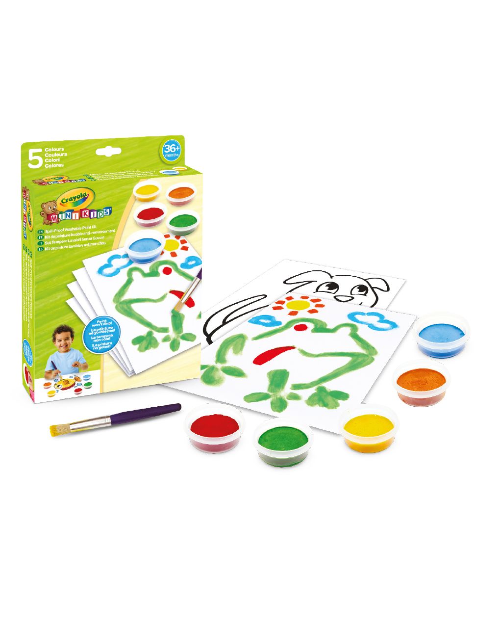 Crayola - set tempere lavabili senza goccia mk