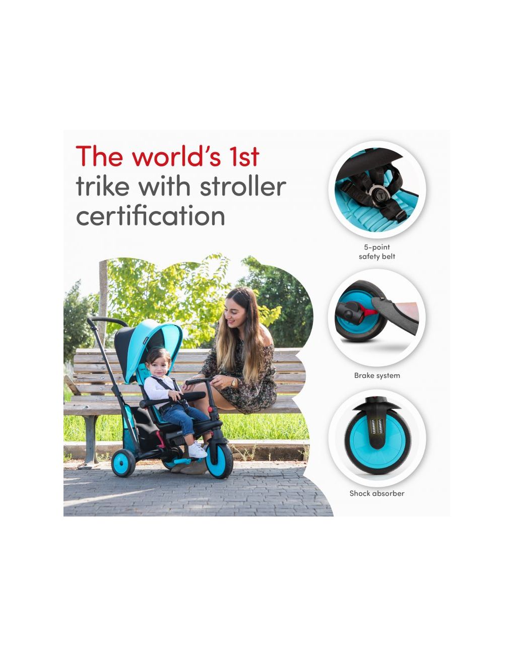 Smartrike str3 folding 6 in 1 blu