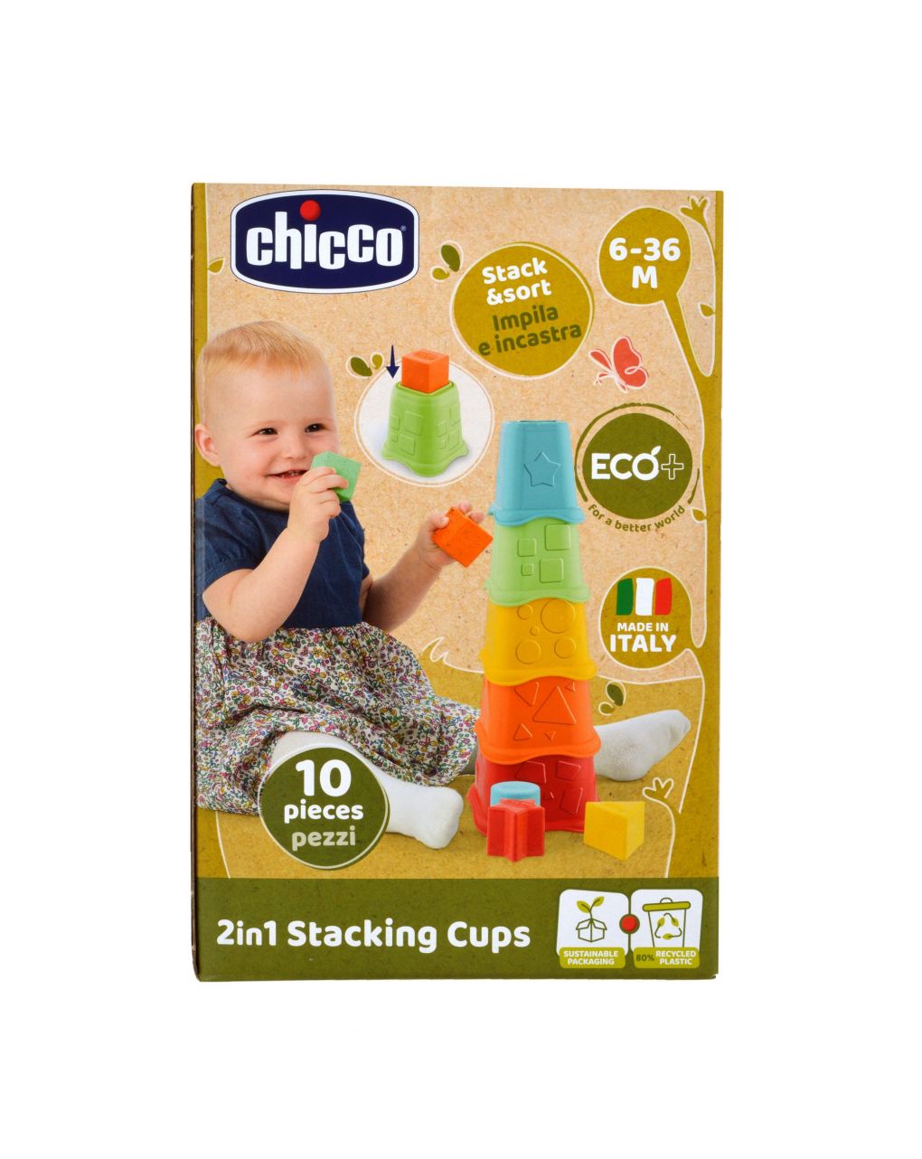 Chicco tazze impilabili 2in1 eco+