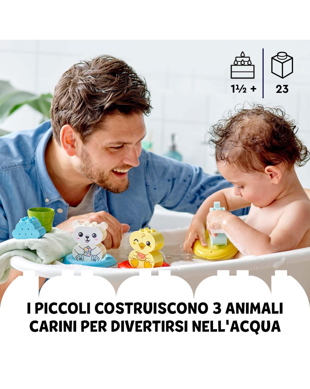 Duplo - ora del bagnetto: treno degli animali galleggiante - 10965