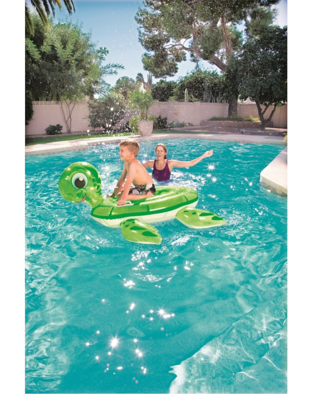 Bestway - cavalcabile gonfiabile tartaruga cm 140x140 con maniglie