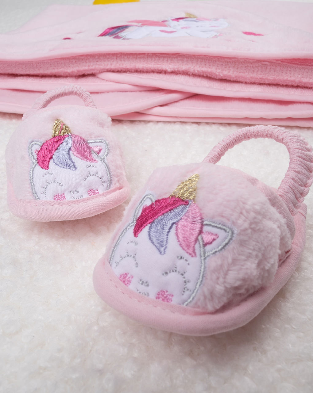 Set quadrato spugna girl "unicorno"