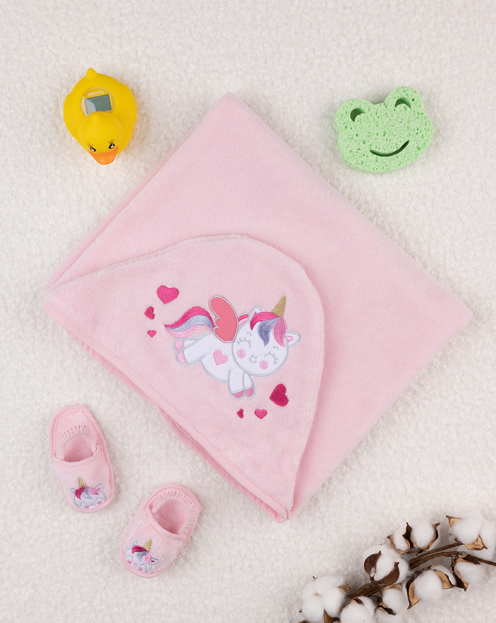 Set quadrato spugna girl "unicorno"