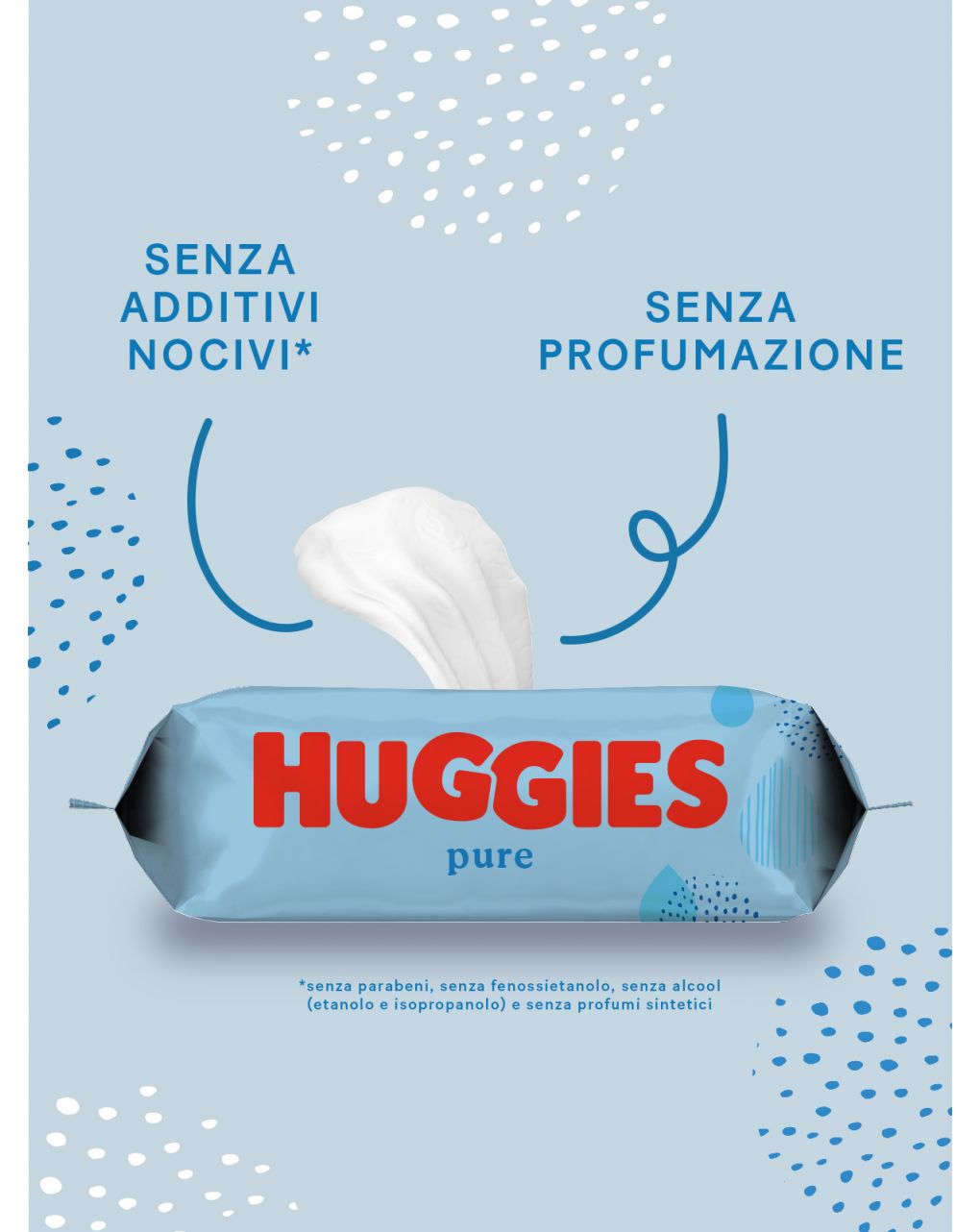 Salviette umidificate per bambini huggies pure - 672 salviettine