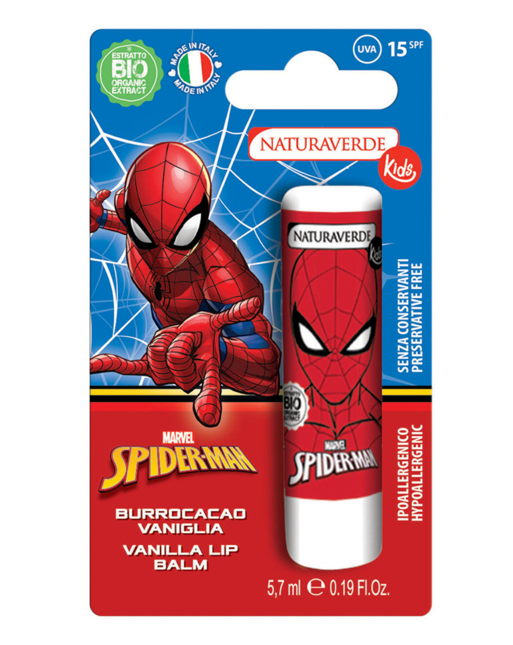 Naturaverde - spiderman burrocacao vaniglia 5,7ml