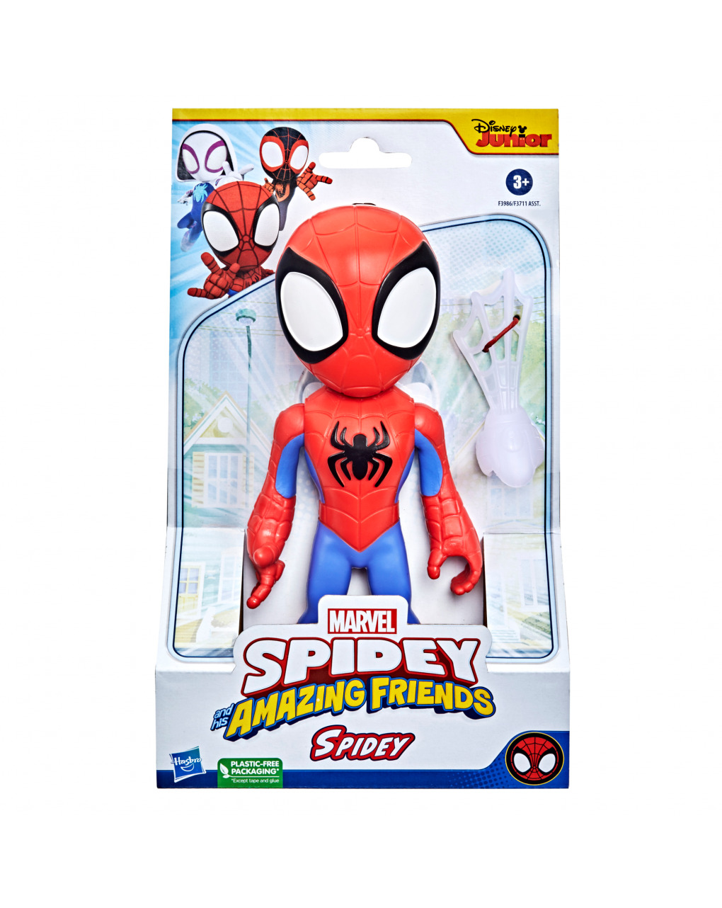 Mega spidey action figure da 22,5 cm - hasbro spidey e i suoi fantastici amici