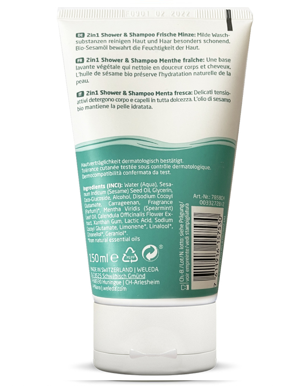 Doccia-shampoo bambini menta fresca - weleda