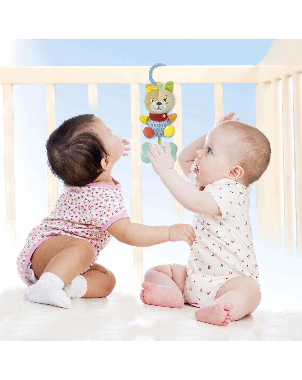 Baby clementoni - lovely soft dog sonaglino morbido peluche