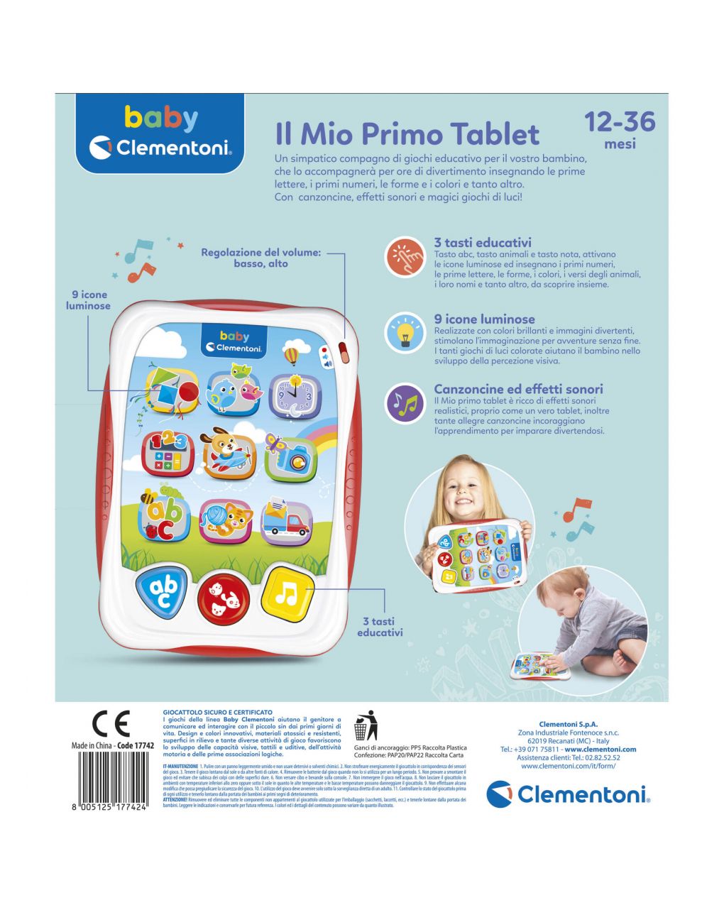 Baby clementoni - il mio primo tablet, educativo parlante
