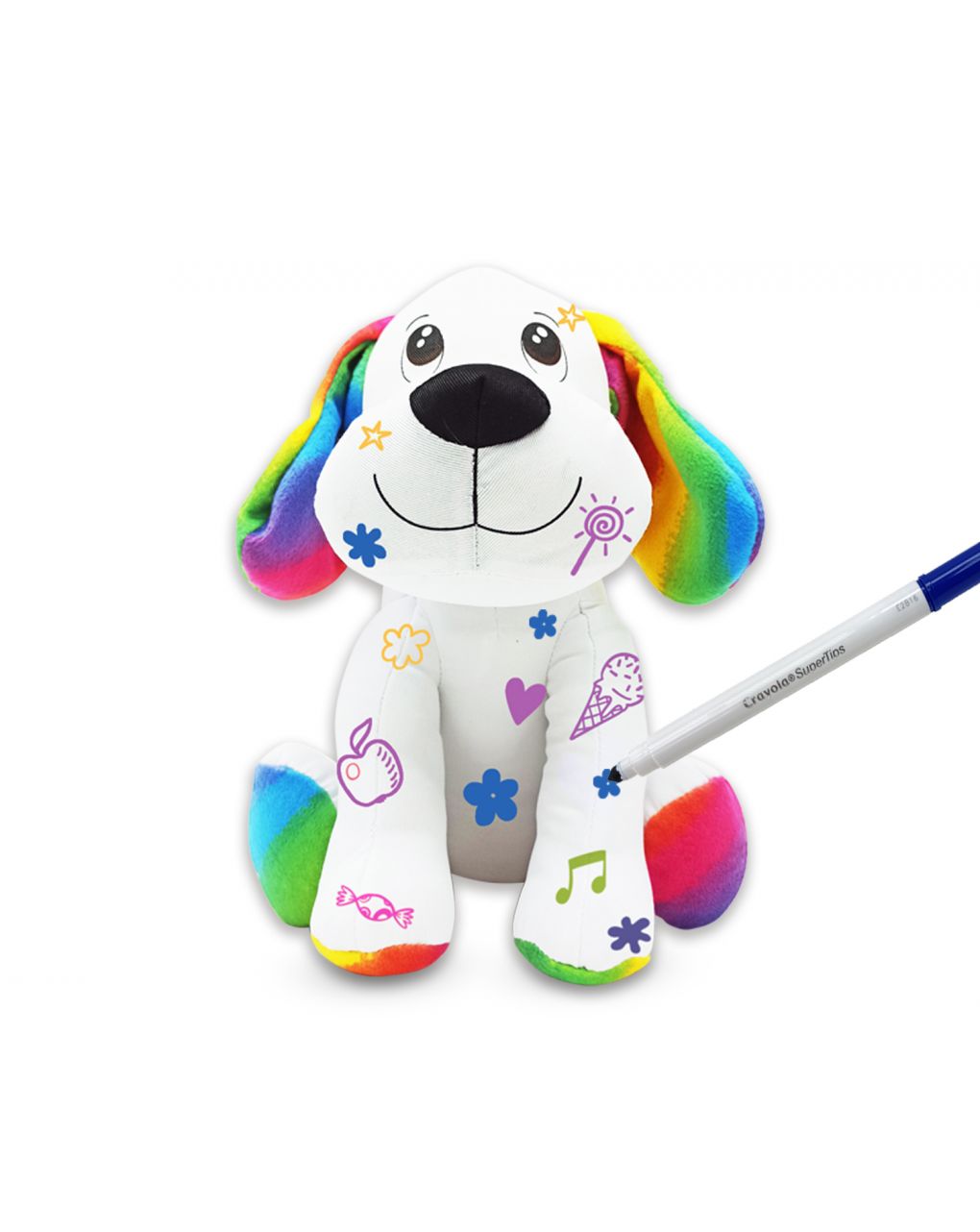 Colour me plush cagnolino colorabile di peluche - crayola