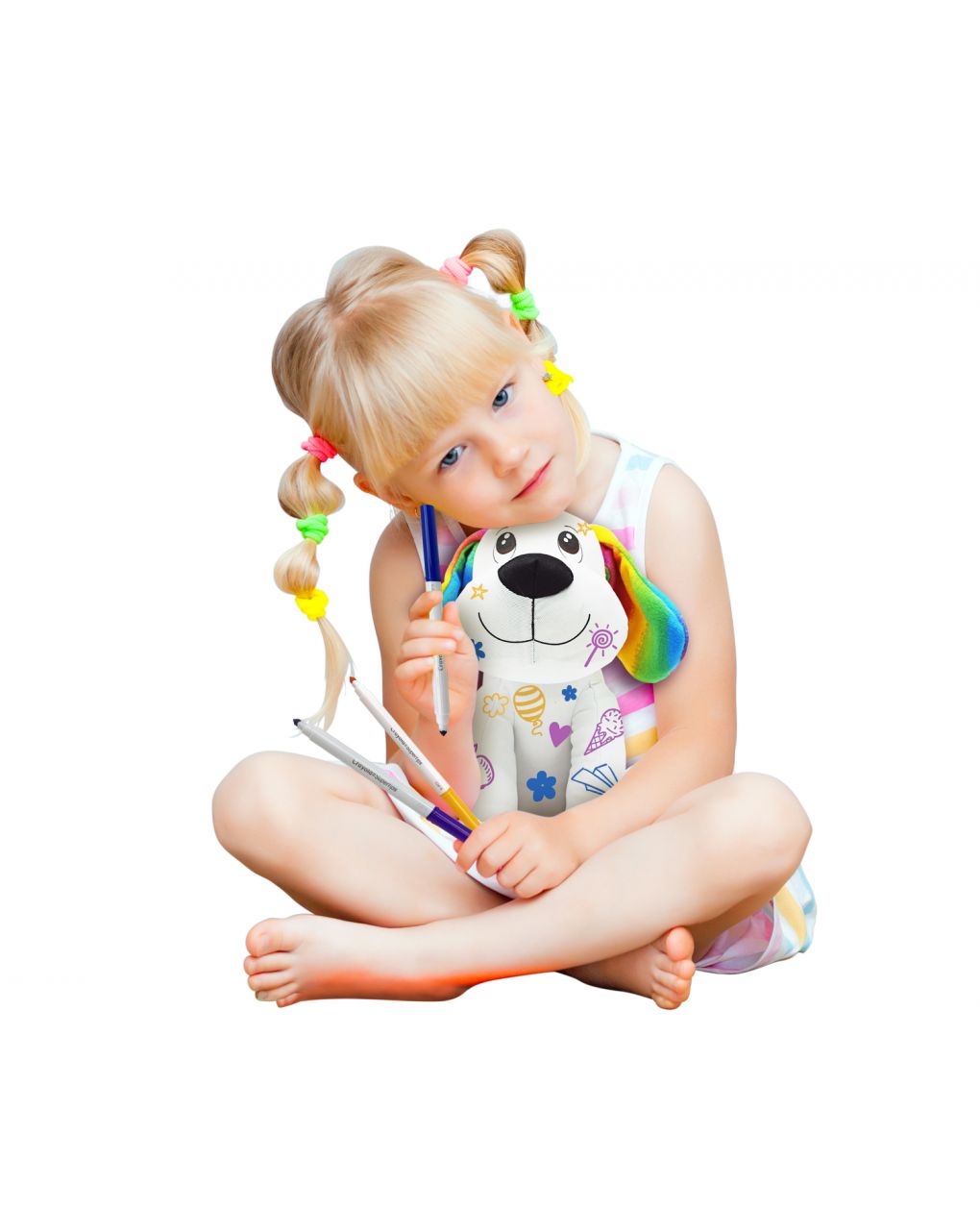 Colour me plush cagnolino colorabile di peluche - crayola