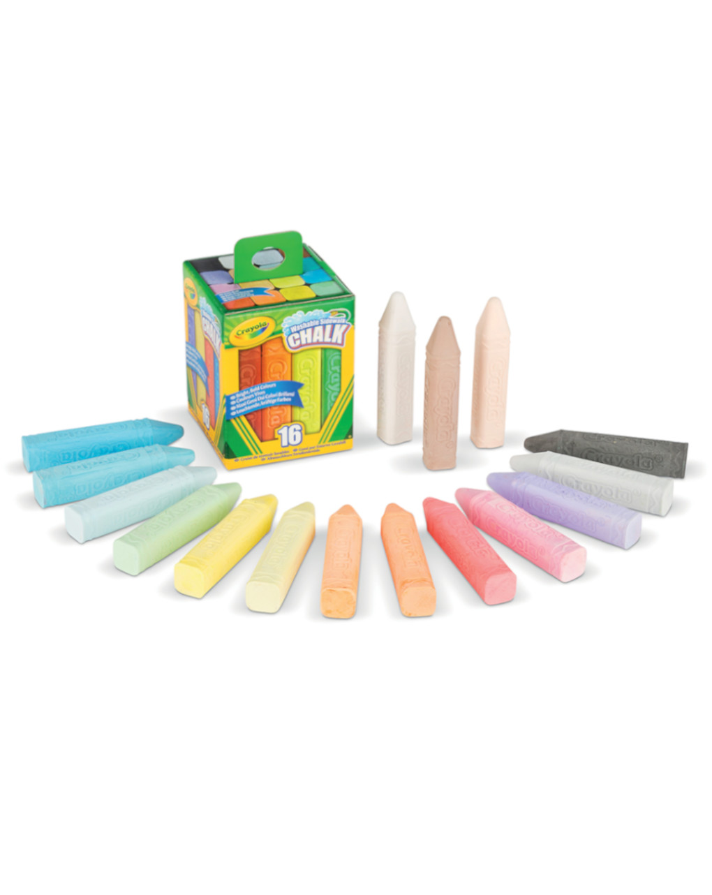 16 gessi per esterno lavabili 51-4008 - crayola