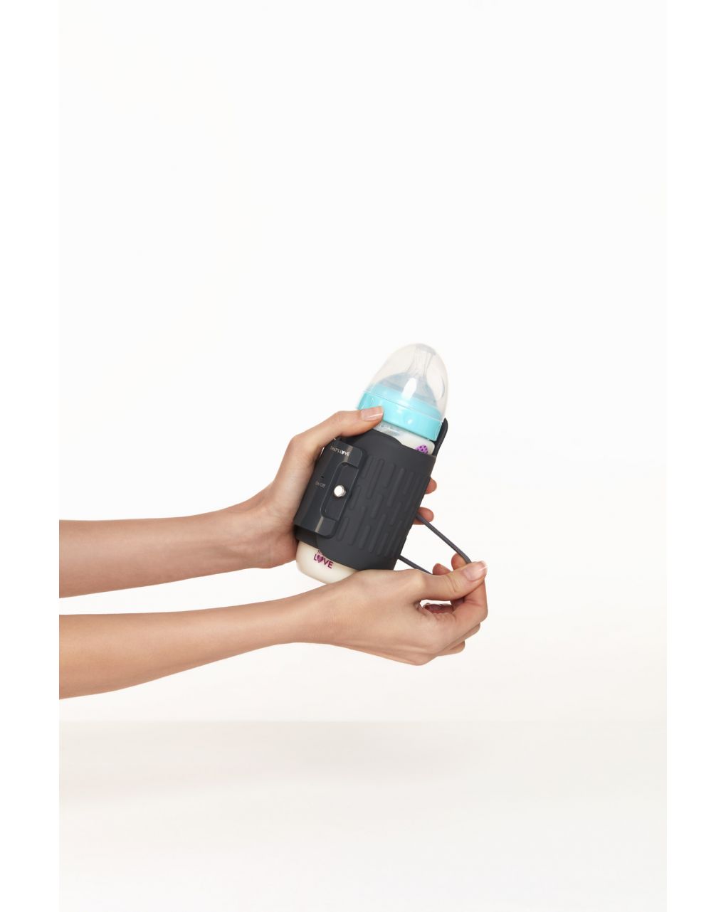 Scaldabiberon per neonato a fascetta in silicone compatibile con la maggior parte dei biberon -that's love