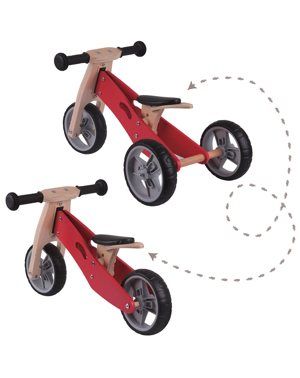 Minibike 2 in 1 rosso - proludis giocattoli