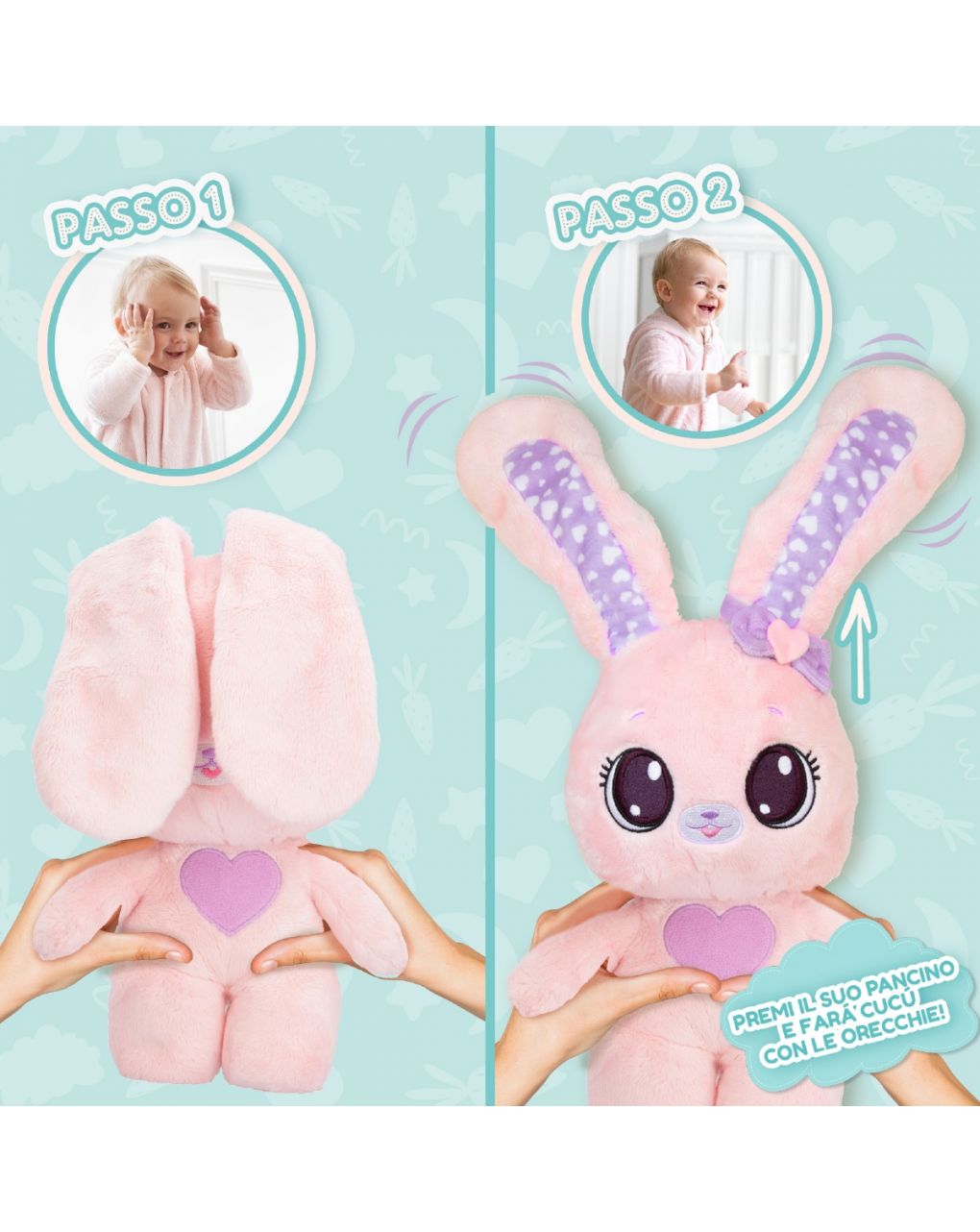 Peekapets peluche coniglietto cucú - imc toys