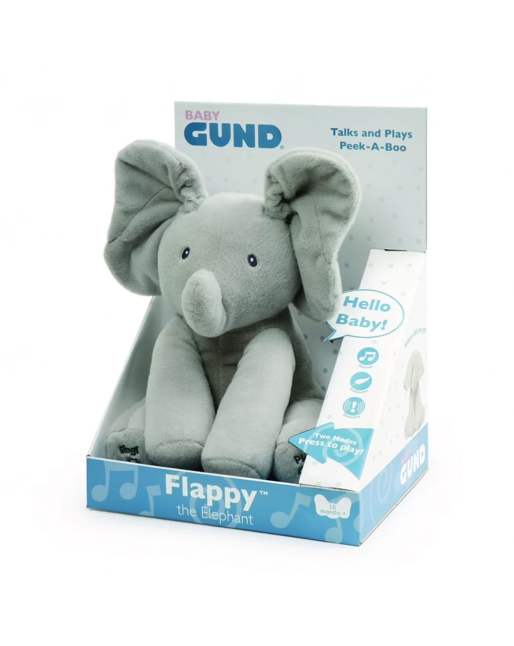 Peluche interattivo flappy l’elefantino - gund