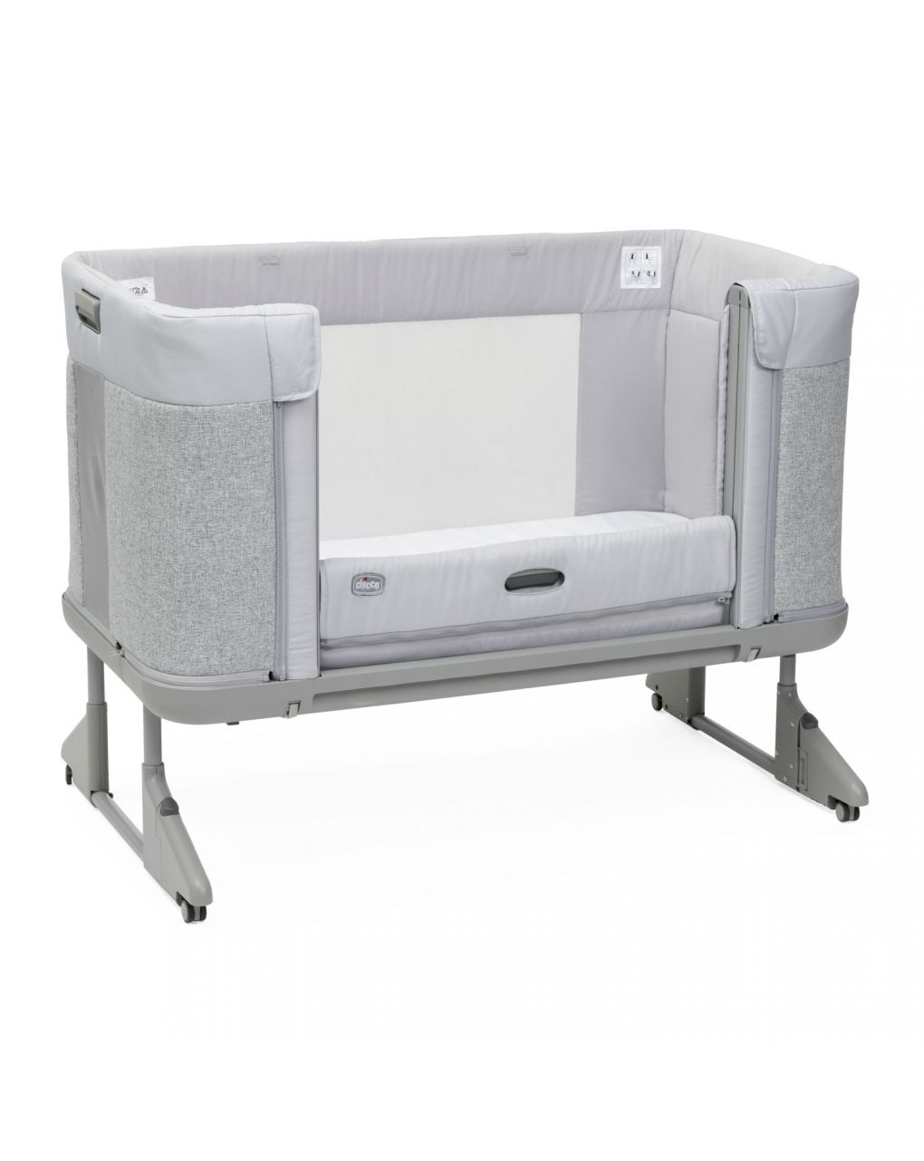 Lettino next2me forever ash grey gross - chicco