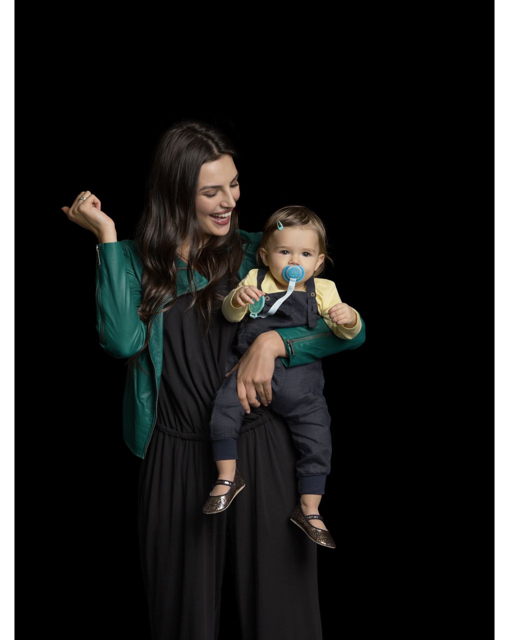 Catenella portasucchietto in tessuto azzurro - that's love