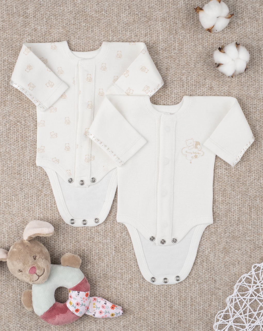 Pack 2 body felpati oeko-tex taglia unica extrasmall