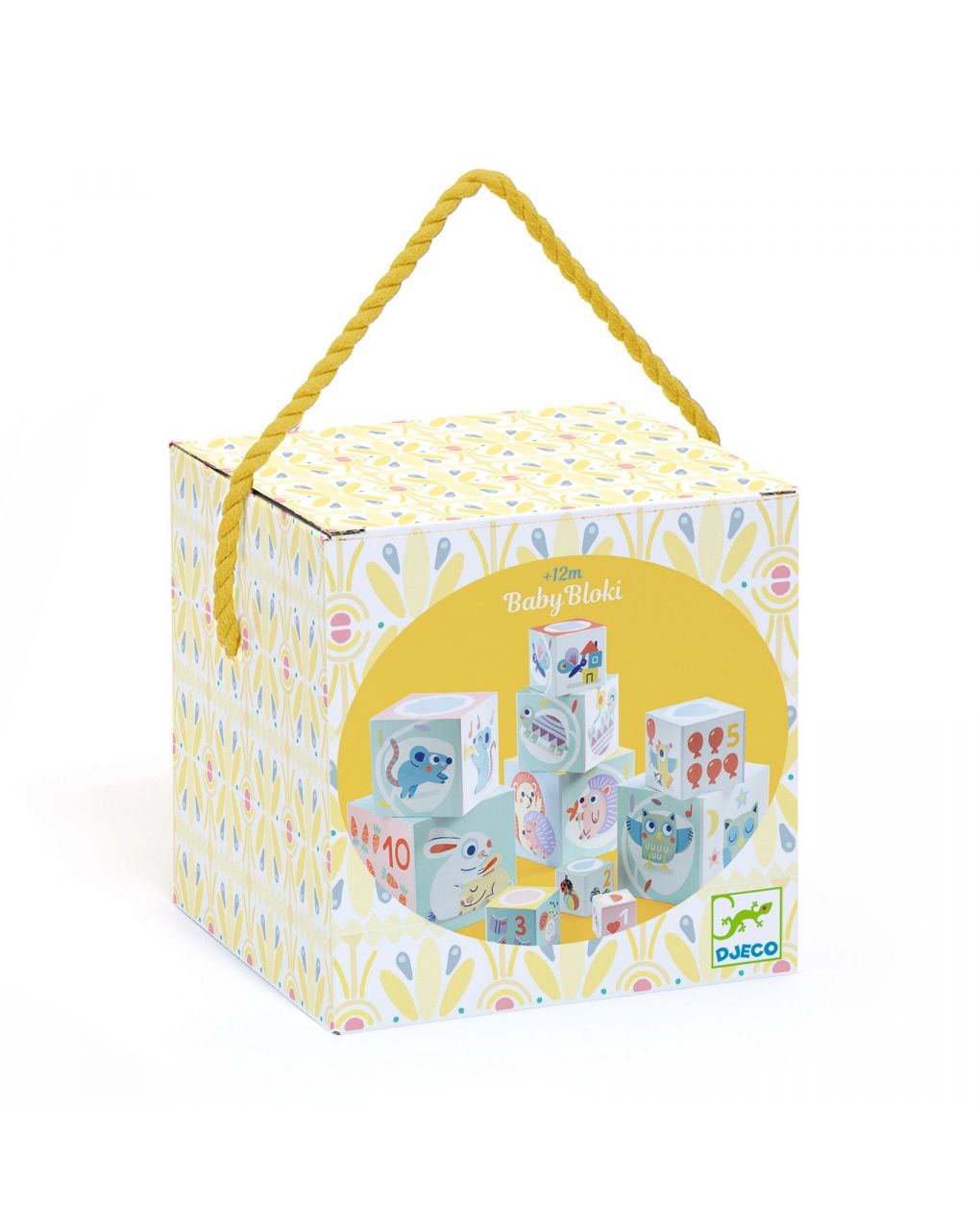 Babybloki 10 cubi sovrapponibili in cartone - djeco